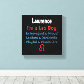 Gepersonaliseerde Leo Boy Zodiac Canvas Wrap (Insitu (Houten vloer))