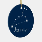 Gepersonaliseerde Leo Constellation Ornament (Rechts)