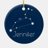 Gepersonaliseerde Leo Constellation Ornament (Achterkant)