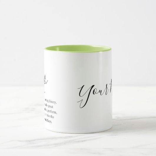 Gepersonaliseerde Leo Zodiac teken Naam en eigensc Mok (Midden)