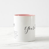 Gepersonaliseerde Leo Zodiac teken Naam en eigensc Tweekleurige Koffiemok (Center)