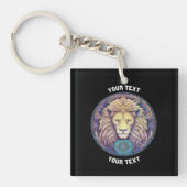 GEPERSONALISEERDE LEO ZODIAC TEKEN SLEUTELHANGER (voorkant)