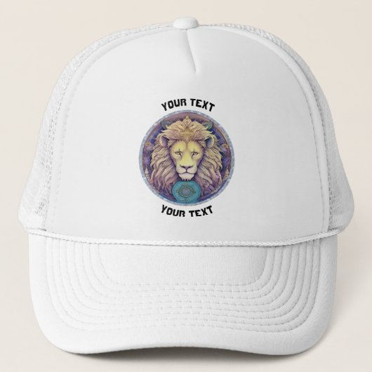 GEPERSONALISEERDE LEO ZODIAC TEKEN TRUCKER PET (Voorkant)