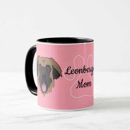 Gepersonaliseerde Leonberger Pa/mam Mok (Voorkant links)