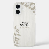 Gepersonaliseerde Leopard Print Aangepaste Naam en Case-Mate iPhone Case (Achterkant)