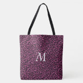 Gepersonaliseerde Leopard Print Canvas tas (Voorkant)