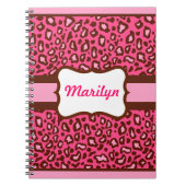 Gepersonaliseerde Leopard Print Notitieboek (Voorkant)