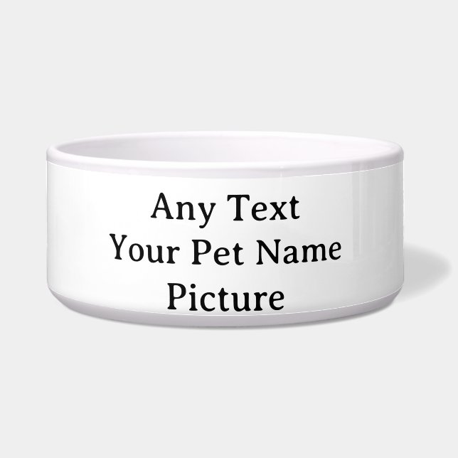 Gepersonaliseerde Leopard Print Pet Feeding Bowl Voerbakje (Voorkant)