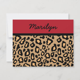 Gepersonaliseerde Leopard Print uitnodigingen