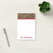 Gepersonaliseerde Leopard Teacher's Post Het Notee Post-it® Notes (Kantoor)