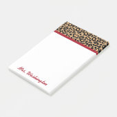 Gepersonaliseerde Leopard Teacher's Post Het Notee Post-it® Notes (Schuin)