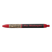 Gepersonaliseerde Leopard Teacher's Schrijven Pen  (Voorkant)