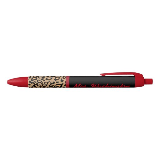Gepersonaliseerde Leopard Teacher's Schrijven Pen  (Bovenkant)