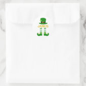 Gepersonaliseerde Leprechaun St. Patrick's Day Jam Ronde Sticker (Tas)