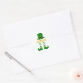 Gepersonaliseerde Leprechaun St. Patrick's Day Jam Ronde Sticker (Envelop)