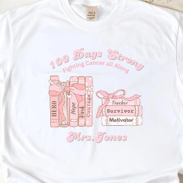 Gepersonaliseerde leraar 100 dagen schoolkanker t-shirt