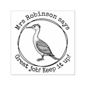 Gepersonaliseerde leraar aalscholver Grote werkkla Zelfinktende Stempel (Design)