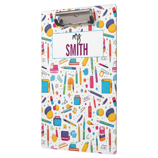 Gepersonaliseerde leraar – Aangepaste naam Terug n Klembord (Links)