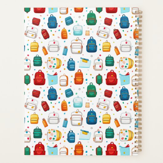 Gepersonaliseerde leraar – Aangepaste naam Terug n Planner (Achterkant)