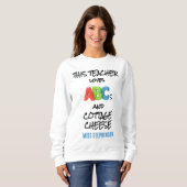 Gepersonaliseerde Leraar ABC's En Kwark Trui (Voorkant volledig)