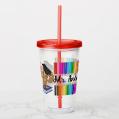 Gepersonaliseerde leraar Acryl Tumbler Acryl Drinkbeker (Voorkant)