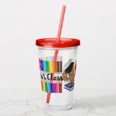 Gepersonaliseerde leraar Acryl Tumbler Acryl Drinkbeker (Achterkant)
