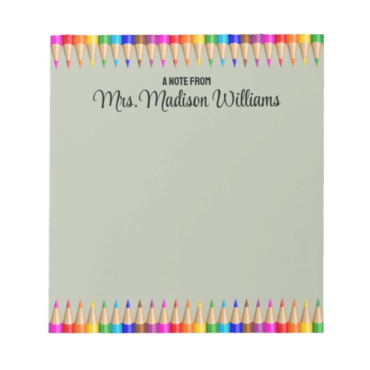 Gepersonaliseerde Leraar Afstuderen Gift Back 2 Sc Notitieblok (Voorkant)