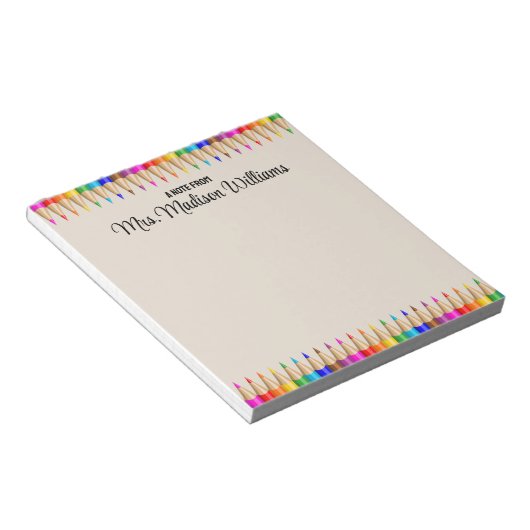 Gepersonaliseerde Leraar Afstuderen Gift Back 2 Sc Notitieblok (Schuin)