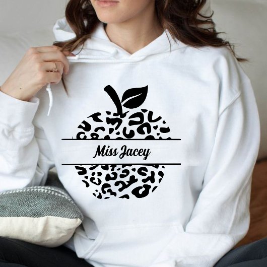 Gepersonaliseerde leraar Apple naam, aangepaste le Hoodie