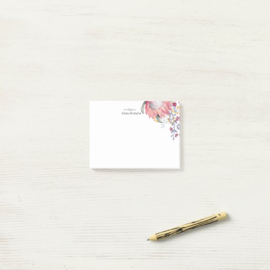 Gepersonaliseerde leraar Australian Floral Post-it® Notes (Op bureau)