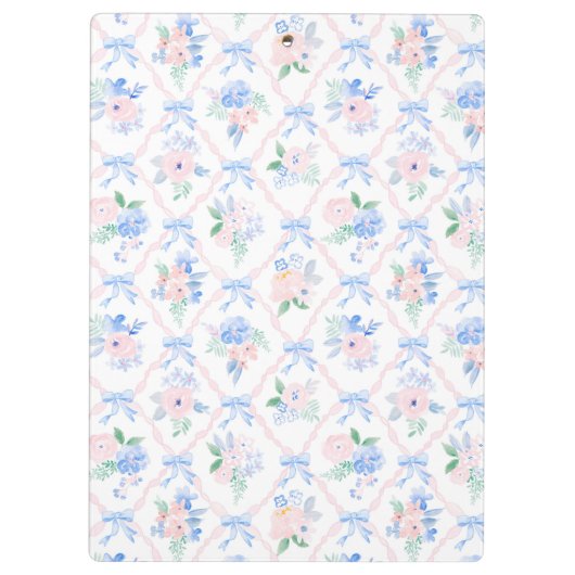 Gepersonaliseerde leraar bloemenlint bogen klembord (Achterkant)