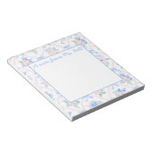 Gepersonaliseerde leraar bloemenlint bogen notitieblok (Schuin)