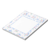 Gepersonaliseerde leraar bloemenlint bogen notitieblok (Linkerzijde)