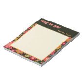 Gepersonaliseerde Leraar  Bloemenmanier om te gaan Notitieblok (Linkerzijde)