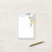 Gepersonaliseerde leraar Borded Waterverf Roos Post-it® Notes (Op bureau)