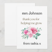 Gepersonaliseerde leraar cadeau, leraar cadeau, we bedankkaart (Voorkant / Achterkant)