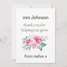 Gepersonaliseerde leraar cadeau, leraar cadeau, we bedankkaart