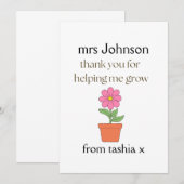 Gepersonaliseerde leraar cadeau, leraar cadeau, we bedankkaart (Voorkant / Achterkant)