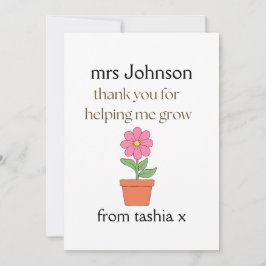 Gepersonaliseerde leraar cadeau, leraar cadeau, we bedankkaart