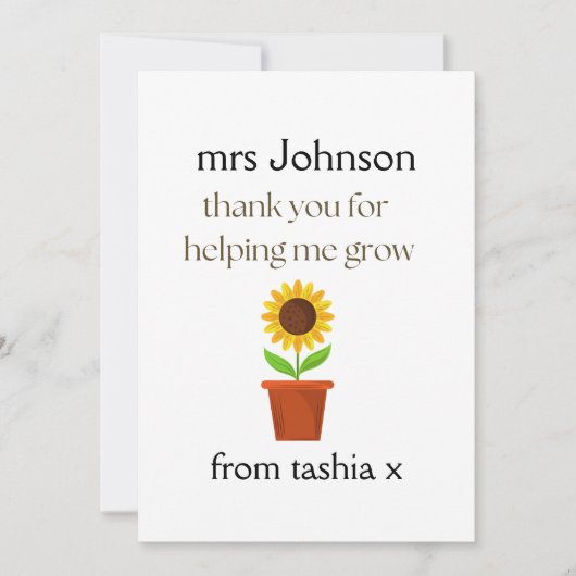 Gepersonaliseerde leraar cadeau, leraar cadeau, we bedankkaart (Voorkant)