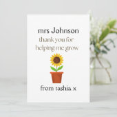 Gepersonaliseerde leraar cadeau, leraar cadeau, we bedankkaart (Staand voorkant)