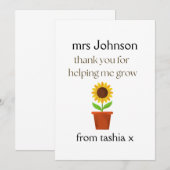 Gepersonaliseerde leraar cadeau, leraar cadeau, we bedankkaart (Voorkant / Achterkant)