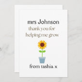 Gepersonaliseerde leraar cadeau, leraar cadeau, we bedankkaart (Voorkant / Achterkant)