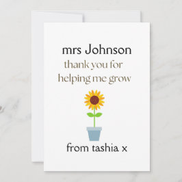 Gepersonaliseerde leraar cadeau, leraar cadeau, we bedankkaart