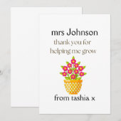 Gepersonaliseerde leraar cadeau, leraar cadeau, we bedankkaart (Voorkant / Achterkant)