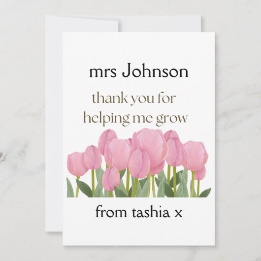Gepersonaliseerde leraar cadeau, leraar cadeau, we bedankkaart (Voorkant)