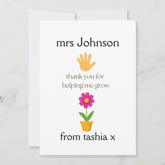 Gepersonaliseerde leraar cadeau, leraar cadeau, we bedankkaart (Voorkant)