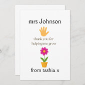 Gepersonaliseerde leraar cadeau, leraar cadeau, we bedankkaart (Voorkant / Achterkant)