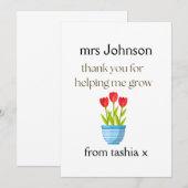 Gepersonaliseerde leraar cadeau, leraar cadeau, we bedankkaart (Voorkant / Achterkant)