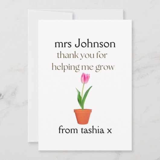 Gepersonaliseerde leraar cadeau, leraar cadeau, we bedankkaart (Voorkant)
